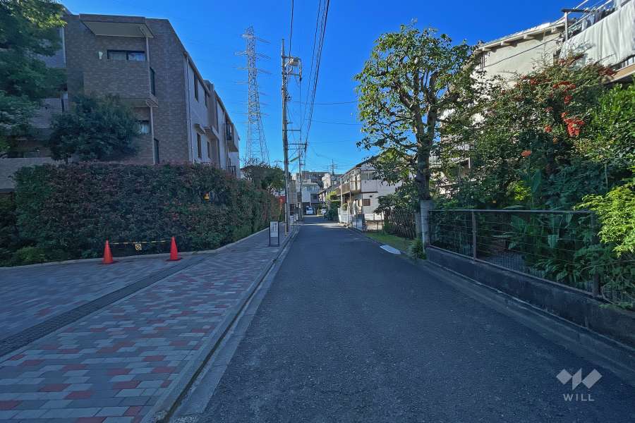 敷地北側の前面道路（東側から）