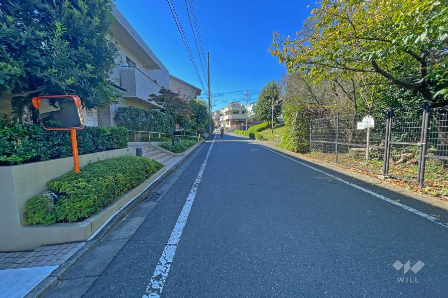 敷地北側の前面道路（東側から）