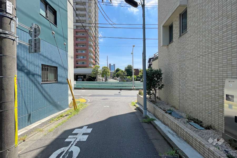 敷地北側の前面道路