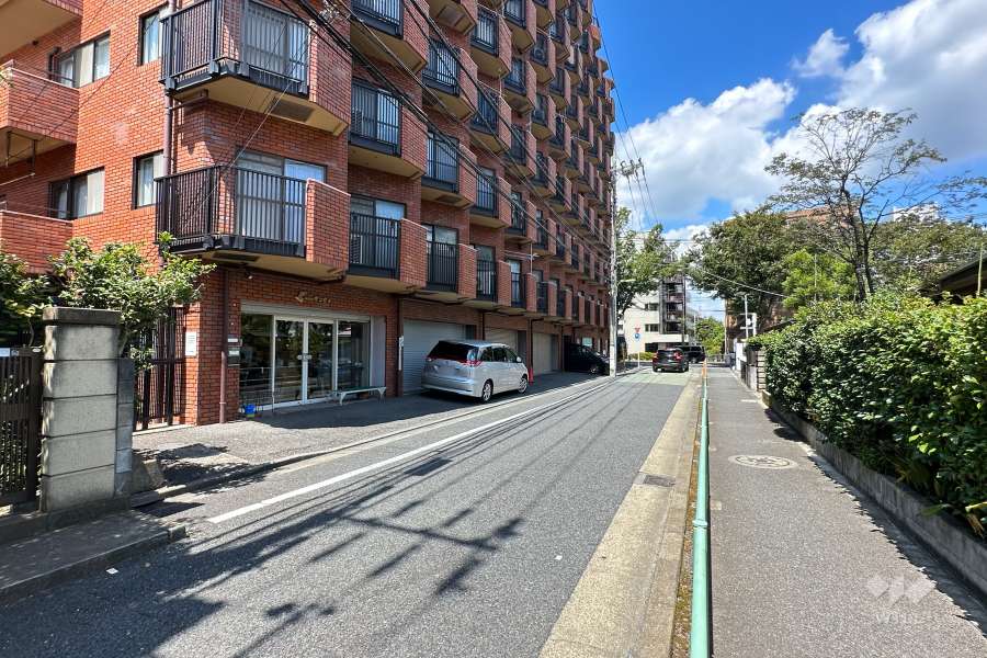 敷地北側の前面道路（東側から）