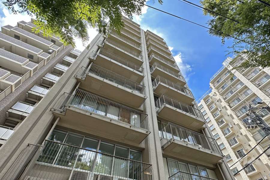 シャンピア北沢の外観（北側から）