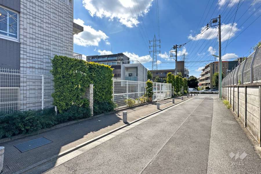 敷地北側の前面道路（東側から）