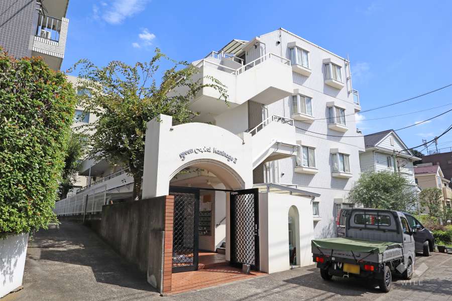 グリーンキャピタル第２上野毛の外観(北西側から)