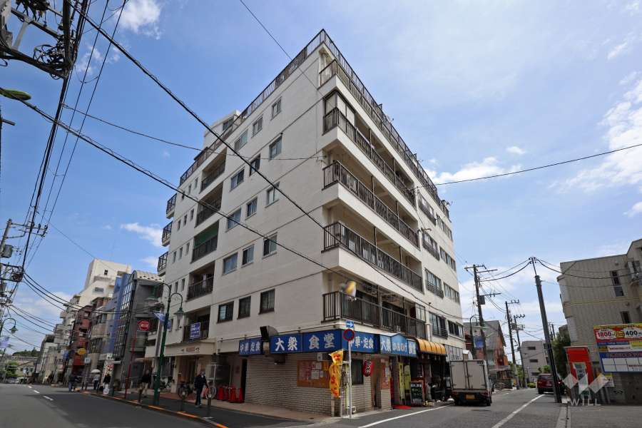 上野毛マンションの外観（西側から）