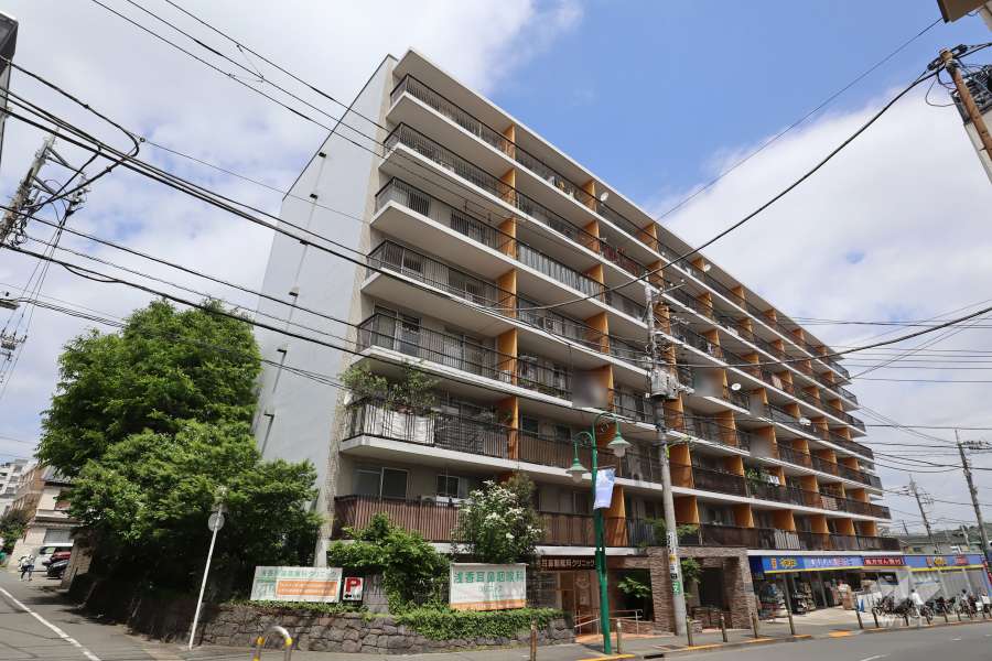 メゾン上野毛の外観（南西側から）