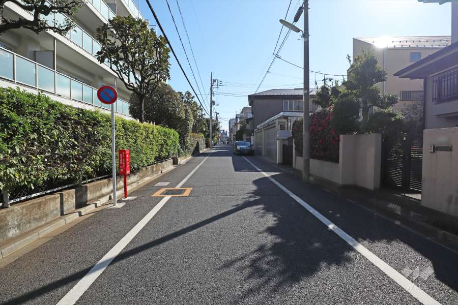 敷地南西側の前面道路