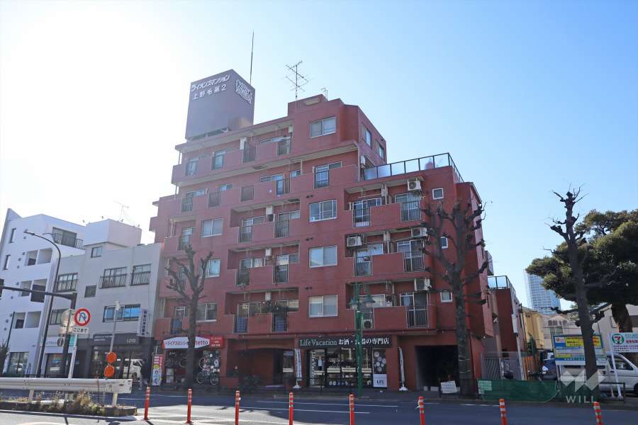 ライオンズマンション上野毛第二の外観(北東側から)