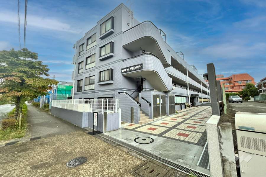 セザール上野毛ガーデンの外観（北側から）