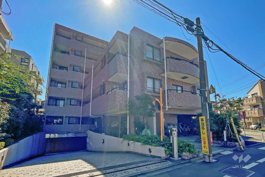 クレッセント上野毛の外観（北東側から）