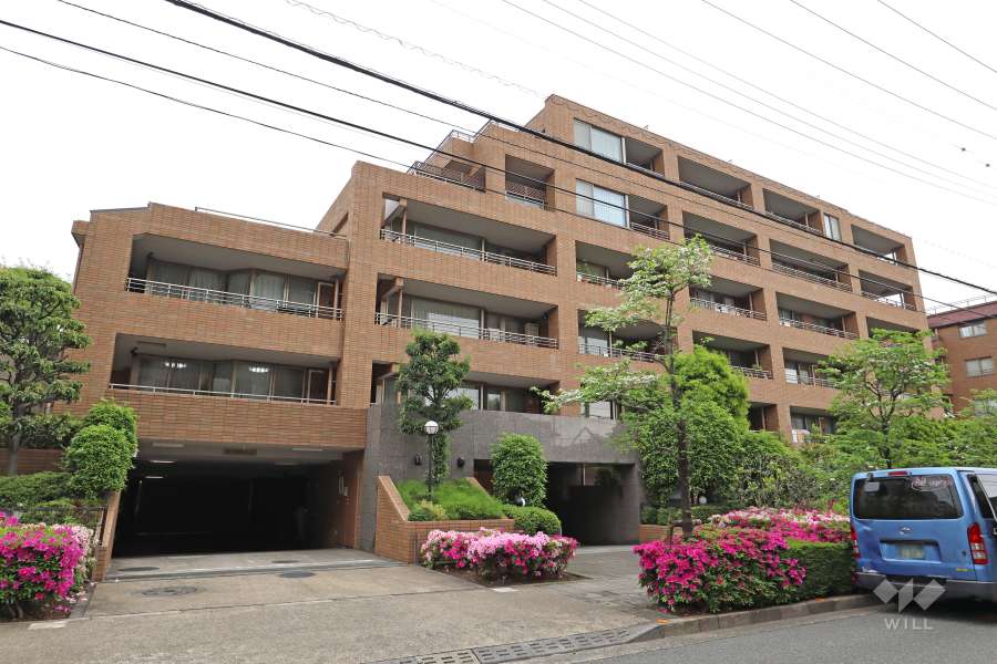 上野毛シティハウスノーステラスの外観（北西側から）
