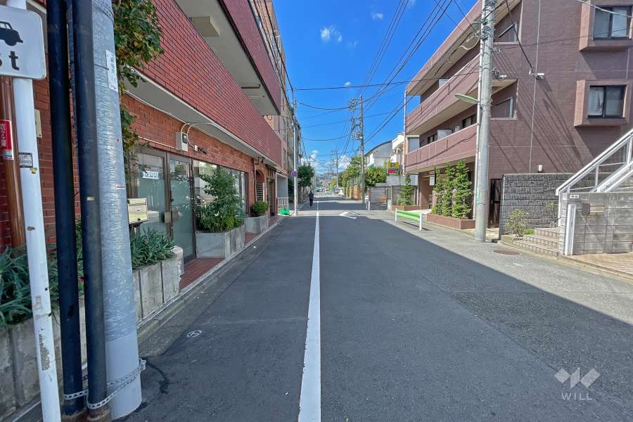 敷地北側の前面道路（東側から）