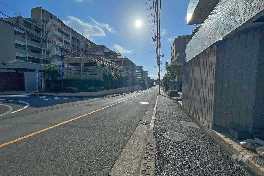 敷地南側の前面道路