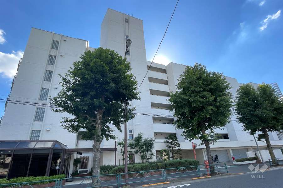 上用賀パークマンションの外観（北東側から）