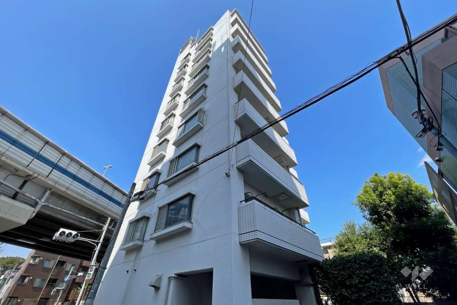 中銀桜新町マンシオンの外観（南西側から）