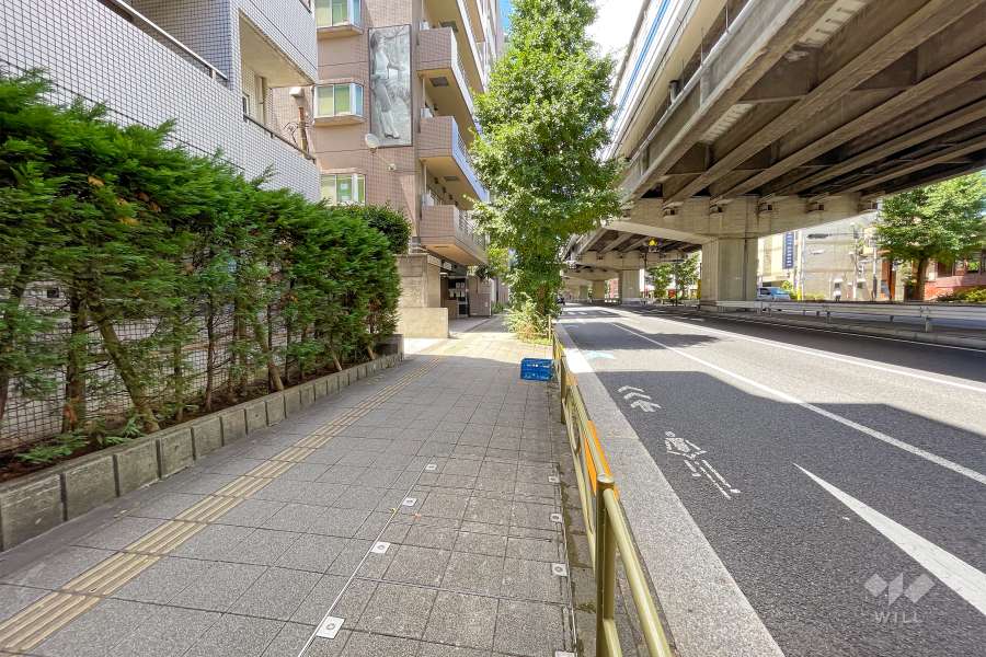 敷地北側の前面道路（東側から）