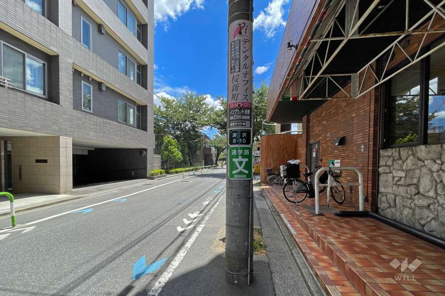 敷地南西側の前面道路