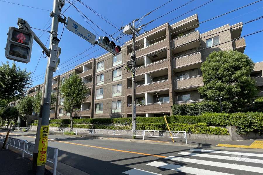 パルテール深沢の外観（南東側から）