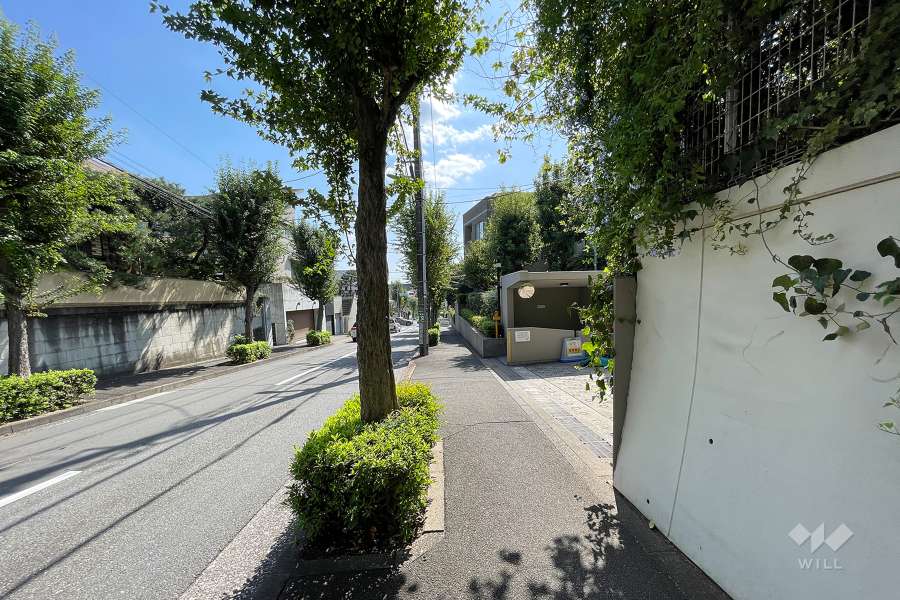 敷地東側の前面道路