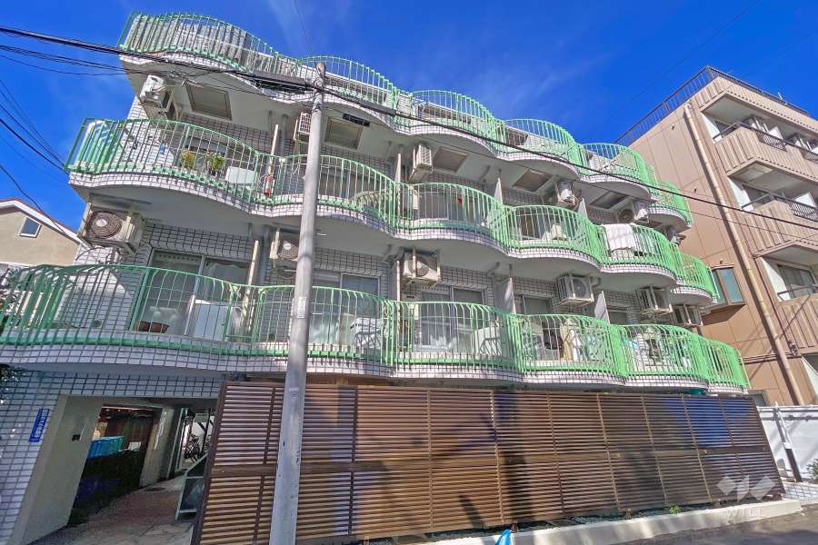 スカイコート世田谷の外観（南西側から）