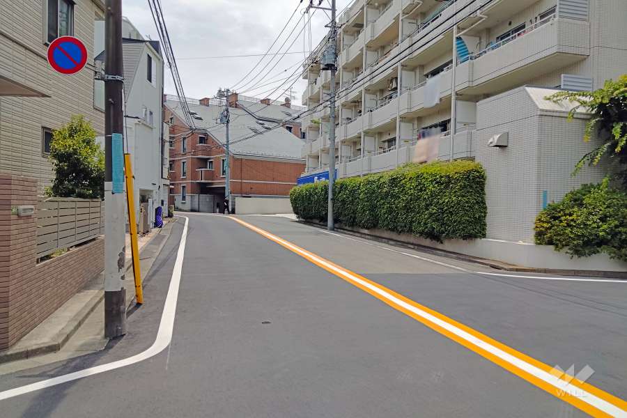 敷地南東側前面道路（北東側から）