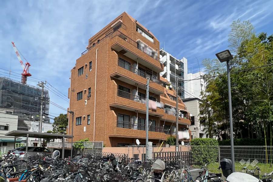 ライオンズマンション豪徳寺の外観(北東側から)