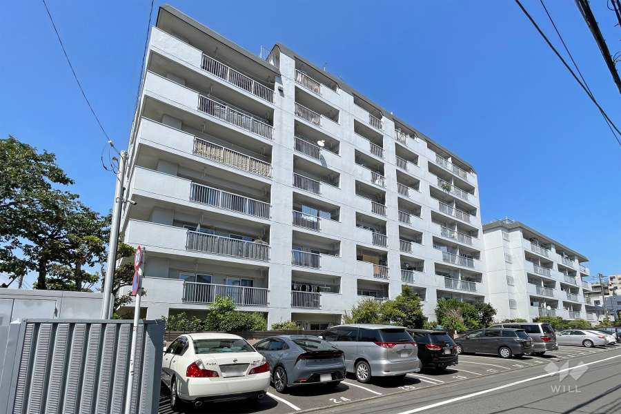 東建第２上町マンションの外観（南西側から）