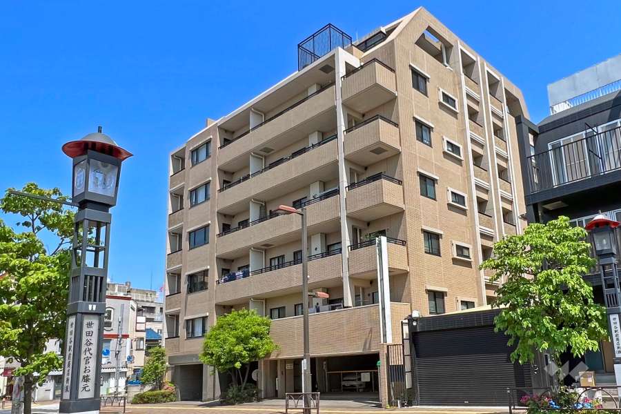 コスモ世田谷の外観（南西側から）