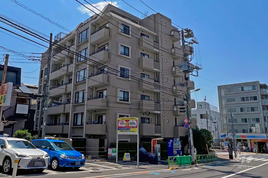 コスモ世田谷の外観（東北側から）