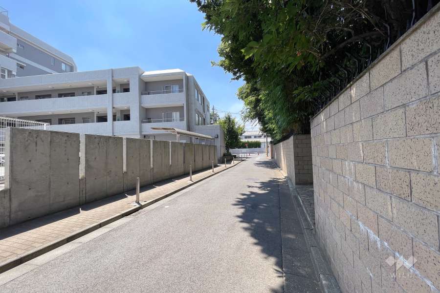 敷地北側の前面道路（東側から）