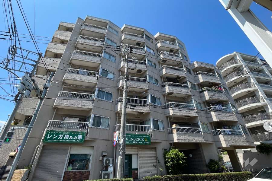 ラポール上野毛の外観（南側から）