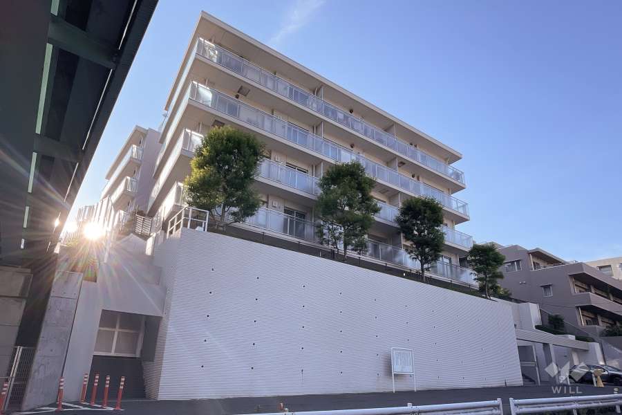 ピアースコード二子玉川の外観（南東側から）