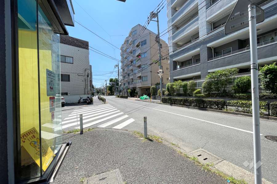 敷地南側の前面道路（東側から）