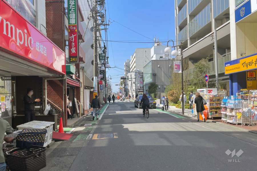 敷地の北側前面道路（東側から）