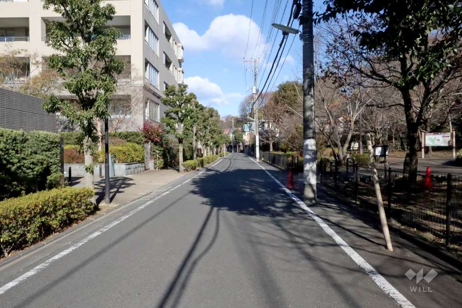 敷地東側の前面道路