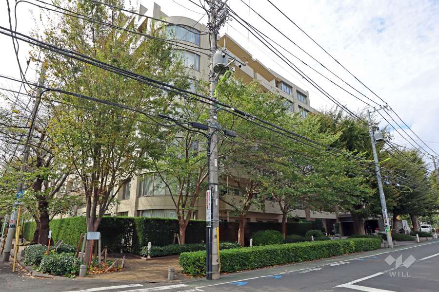 ガーデンコート成城の外観（南東側から）