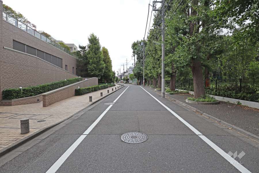 敷地北側の前面道路