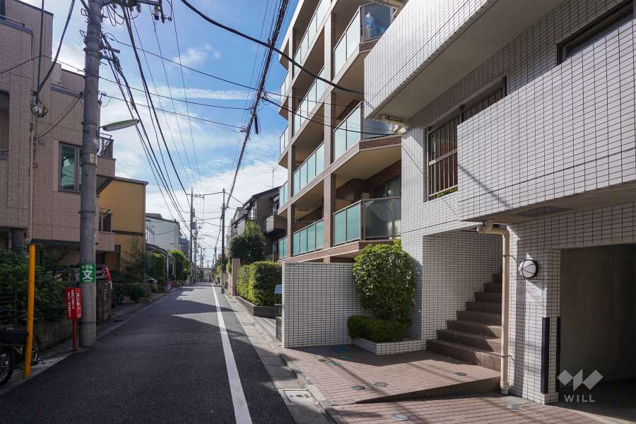 敷地南側の前面道路（東側から）