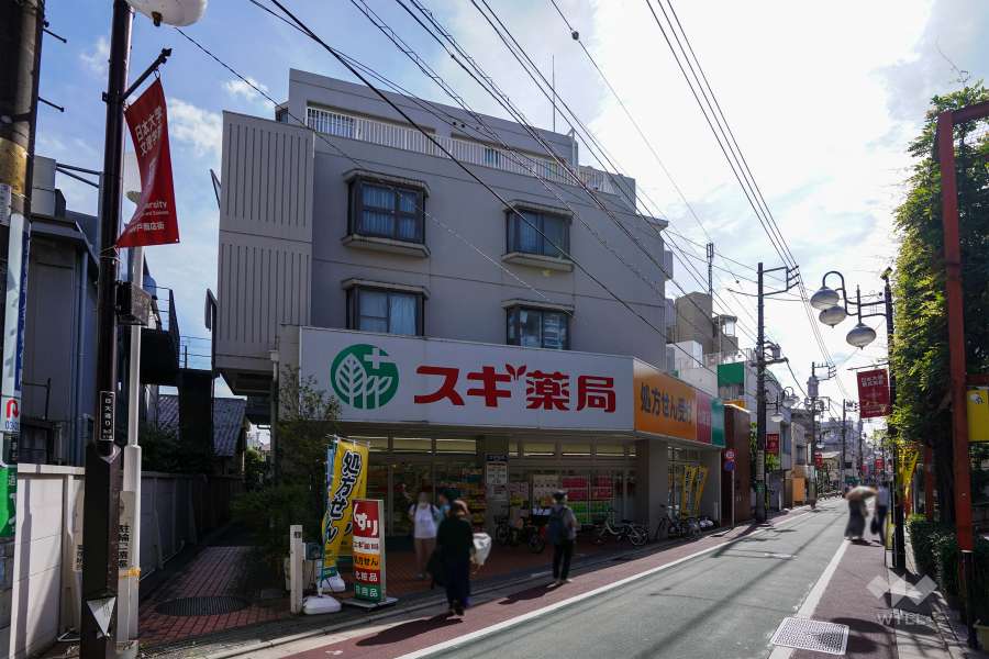 敷地北西側の前面道路（北東側から）