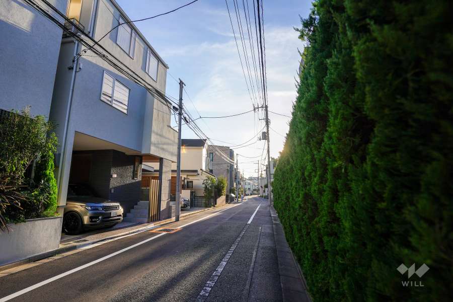 敷地南側の前面道路（東側から）
