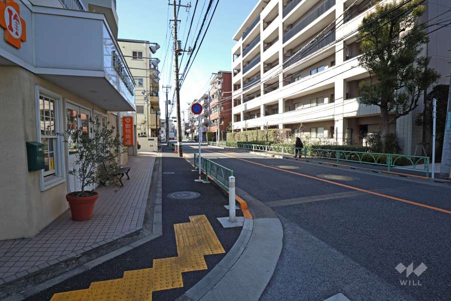 敷地北側の前面道路（東側から）