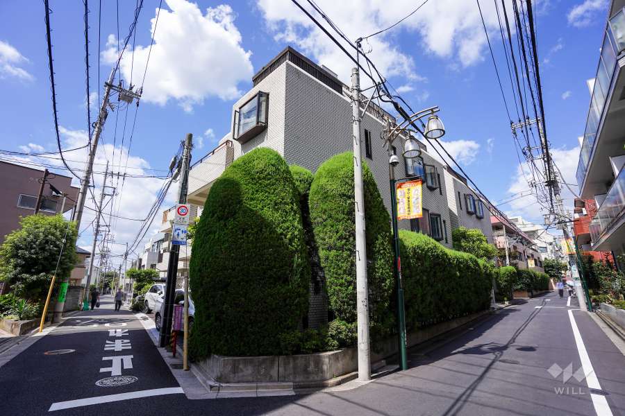 クレール豪徳寺の外観（南東側から）