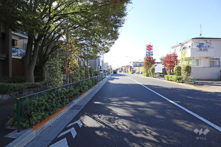 敷地北側の前面道路