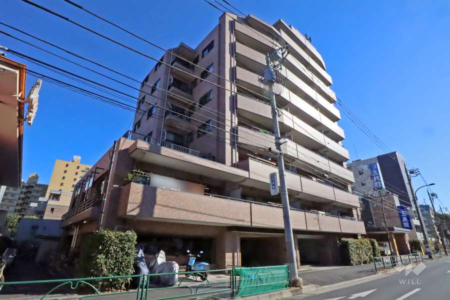 グランイーグル千歳船橋の外観(北西側から)