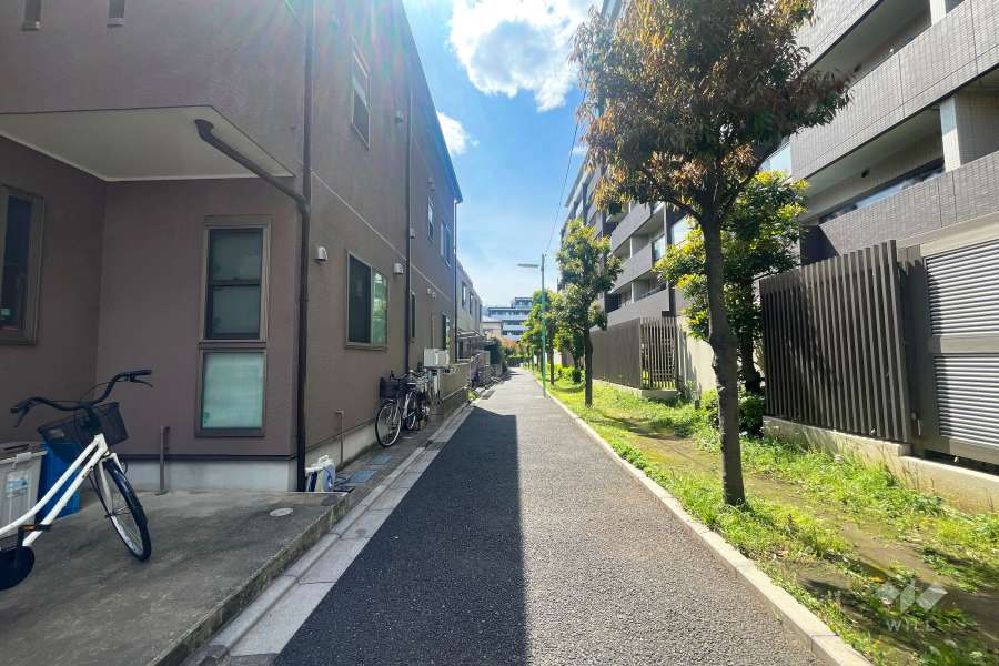 敷地南側の通路（東側から）