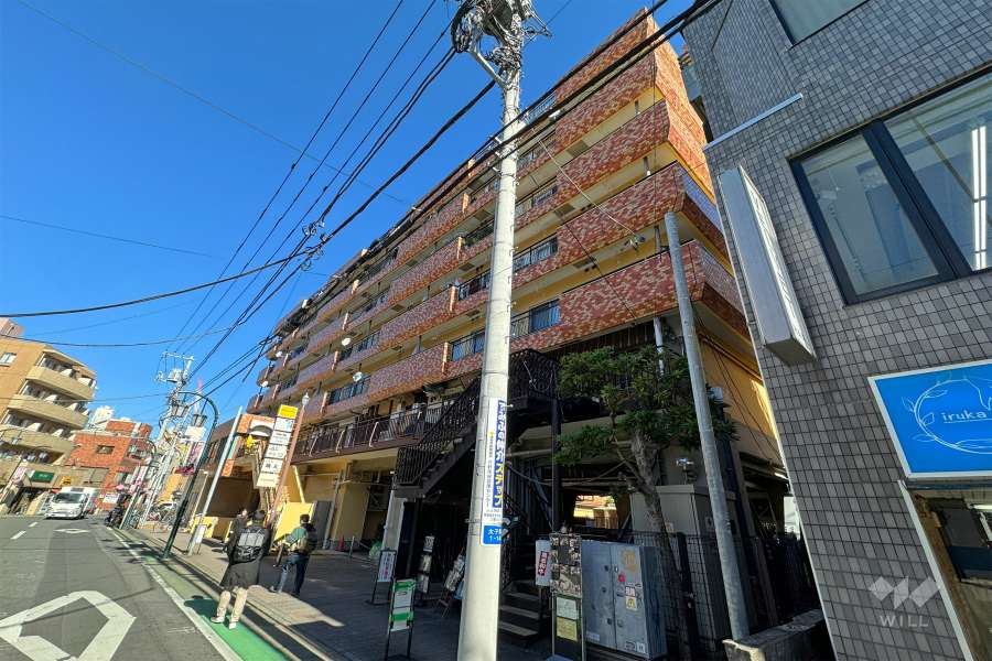 ライオンズマンション太子堂の外観（南西側から）