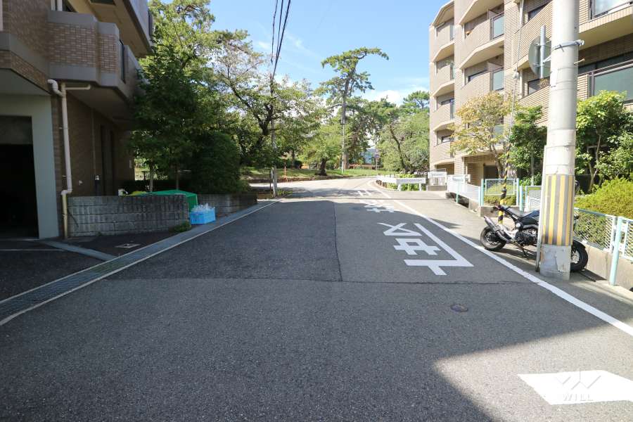 敷地南側の前面道路（東側から）