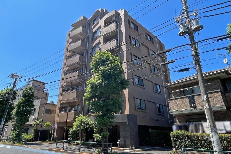 エクラン世田谷代沢の外観（南東側から）