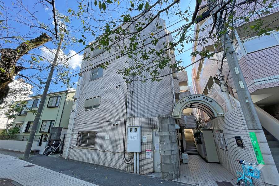 スカイコート下北沢の外観（北西側から）