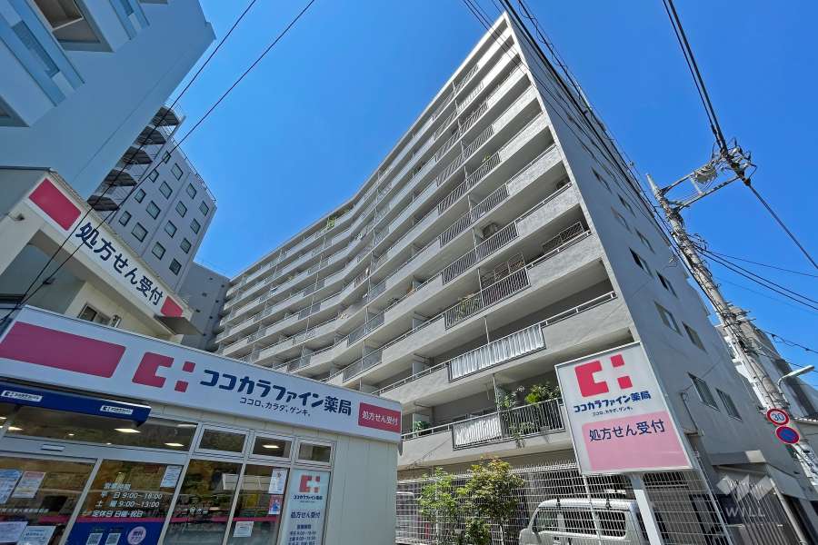 駒場ネオパレスの外観（北東側から） 