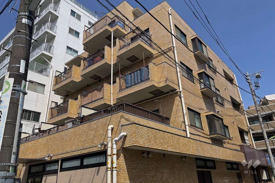 ハイツ奥沢の外観（南東側から）